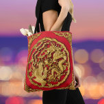 Dragon Phoenix Red Gold Chinese Wedding  Tote Bag<br><div class="desc">Immerse yourself in cultural elegance with our Dragon Phoenix Red Gold Chinese Wedding Tote Bag For Bridesmaid Gifts. Featuring the symbolic dragon and phoenix design in a striking red and gold colour palette, this tote bag exudes love, harmony, and prosperity in Chinese tradition. Perfect for adding a touch of cultural...</div>
