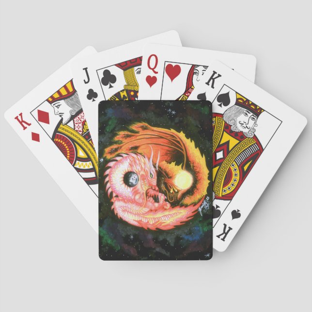 Dragon Phoenix Yin-Yang Playing Cards (Back)
