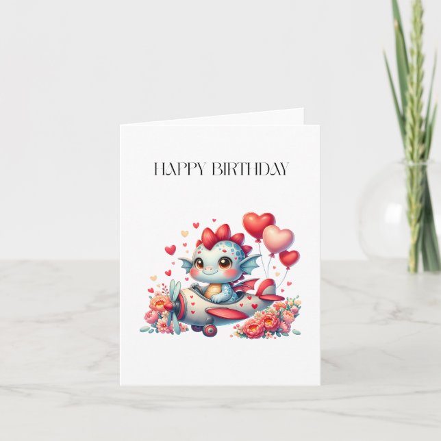 Dragon Pilot Birthday Card (Front)