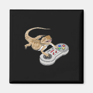 Dragon Playing Video Game Reptiles Pagona Gamers Magnet