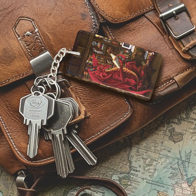Dragon Podcast Library Keychain (Creator Uploaded)