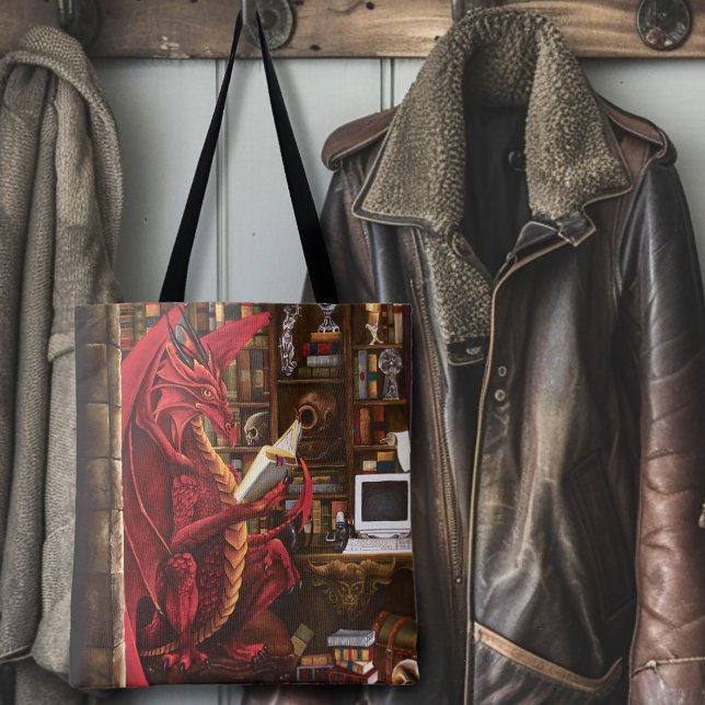 Dragon Podcast Library  Tote Bag (Creator Uploaded)