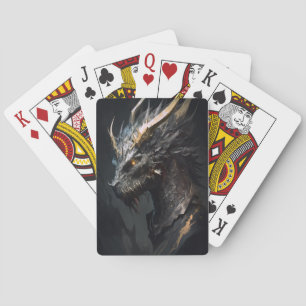Dragon Portrait Animal Nature Wildlife Painting Playing Cards