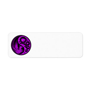Dragon pourpre et noir Phoenix Yin Yang