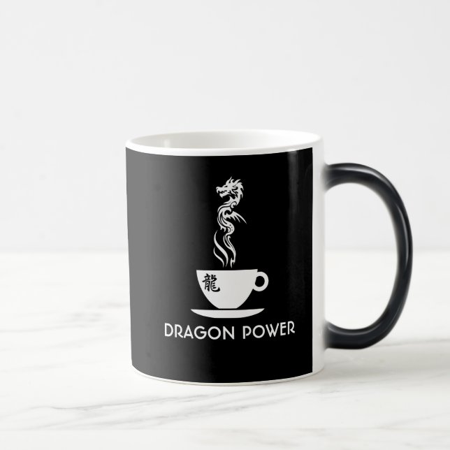 Dragon power customizable funny black magic mug (Right)