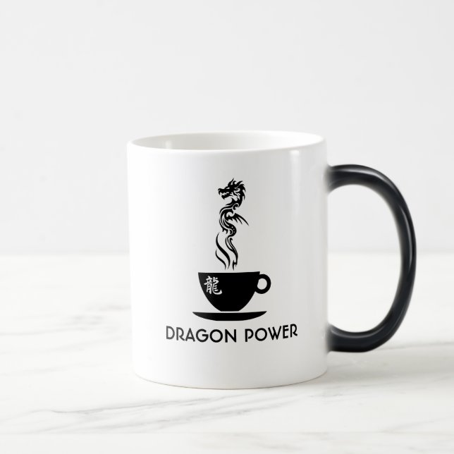 Dragon power customizable funny magic mug (Right)