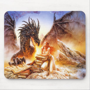Dragon Princess Fantasy Art Mouse Pad