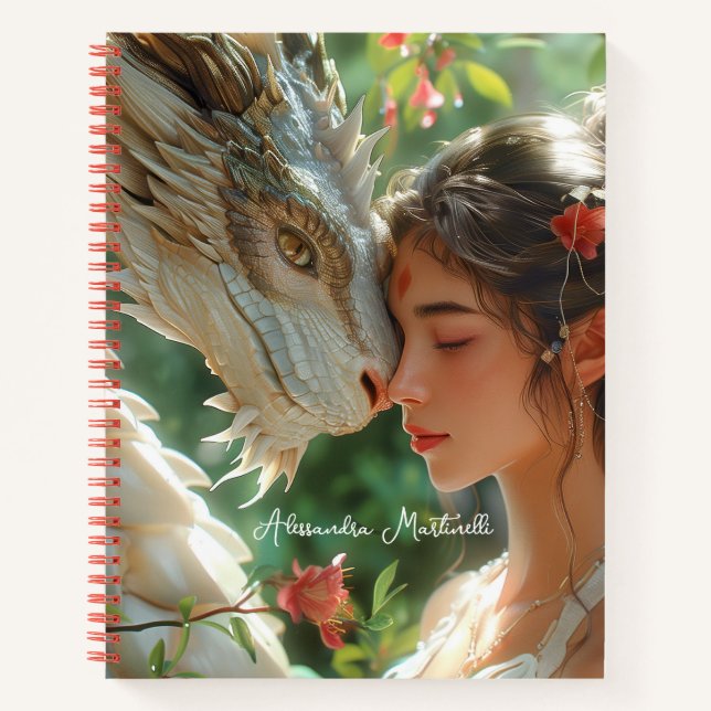 Dragon Princess Personalized Fantasy Notebook (Front)