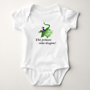 Dragon Princess Shirt, with words Baby Bodysuit