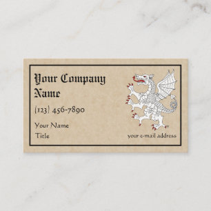 Dragon Rampant Argent Business Card