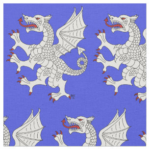 Dragon Rampant Argent Fabric
