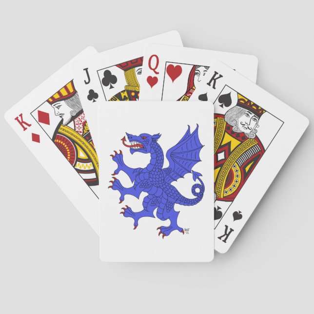 Dragon Rampant Azure Playing Cards (Back)