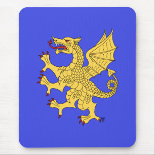 Dragon Rampant (Gold) Mouse Pad