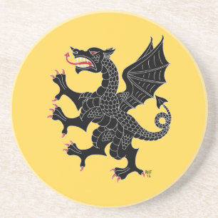 Dragon Rampant Sable Coaster