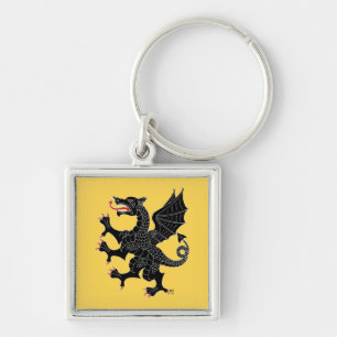 Dragon Rampant Sable Keychain