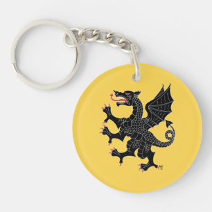Dragon Rampant Sable Keychain