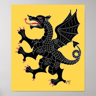Dragon Rampant Sable Poster