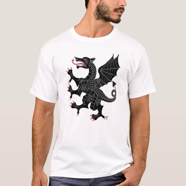 Dragon Rampant Sable T-Shirt (Front)