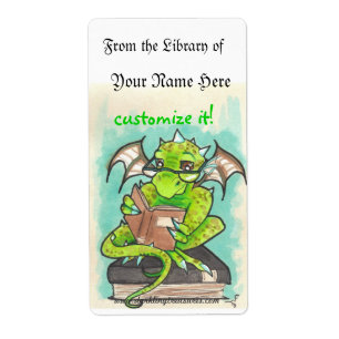 Dragon Reading imaginaire art autocollants plaques