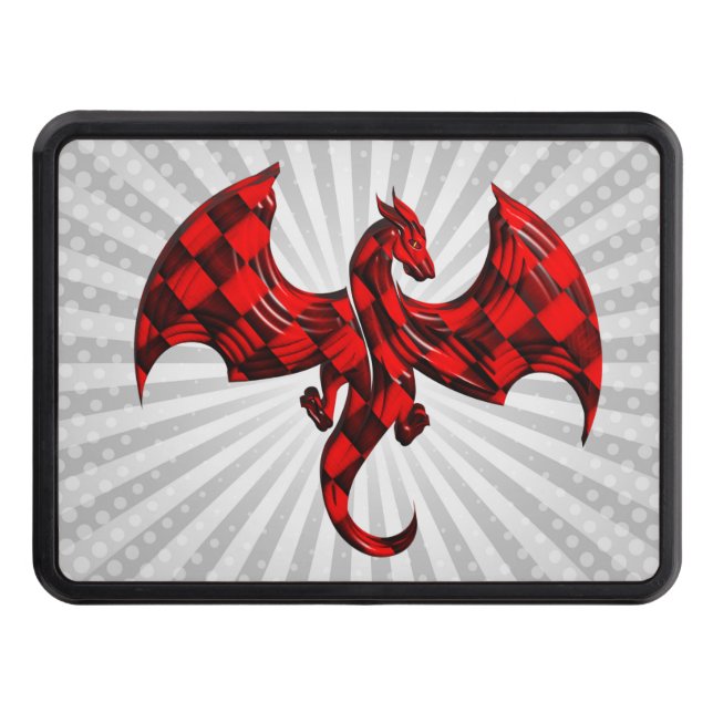 Dragon Red Diamond Trailer Hitch Cover (Front)
