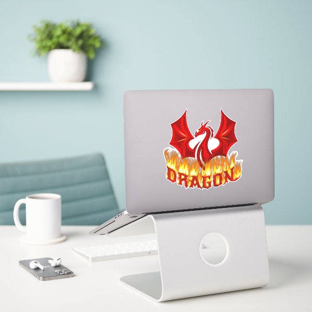 Dragon Red Fire (Laptop On Desk)