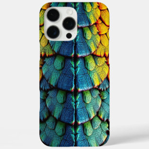 Dragon Reptile Scales Green Blue Yellow Armour iPhone 16 Pro Max Case
