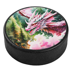 Dragon respirant le feu vibrante écailles roses
