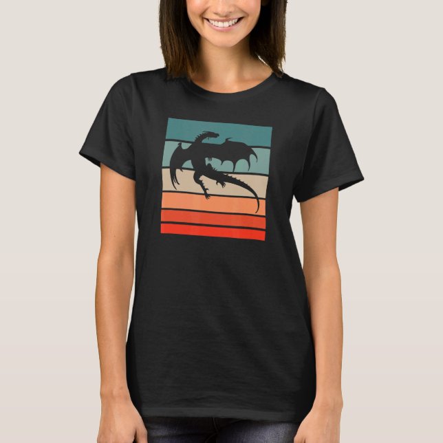 Dragon Retro Style Vintage T-Shirt (Front)
