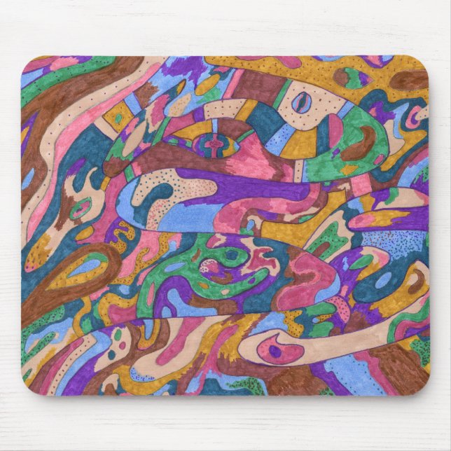 Dragon Ride, Original Abstract Mouse Pad (Front)
