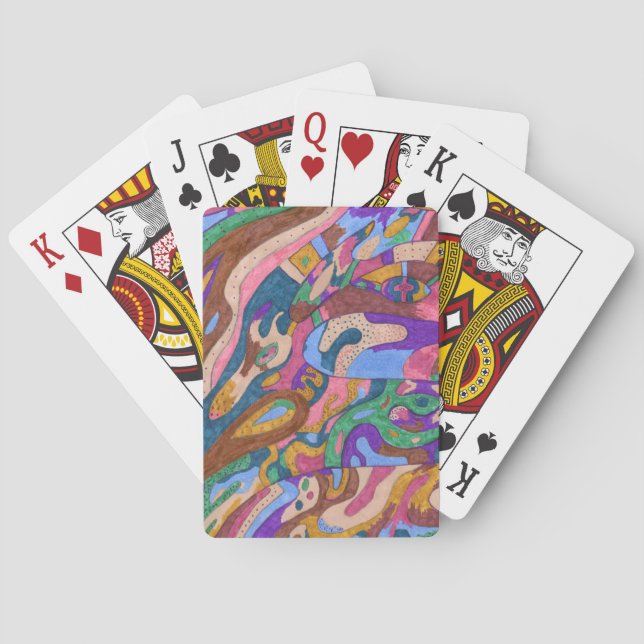 "Dragon Ride" Original Abstract Playing Cards (Back)