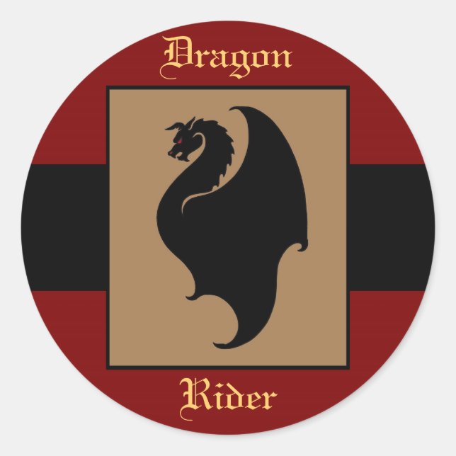 Dragon Rider Birthday Stickers (Front)