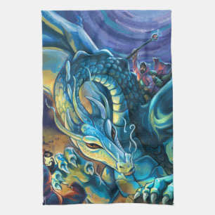 Dragon Rider Poster Kitchen Towel