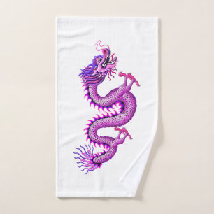 Dragon rose pour la serviette de canotage de