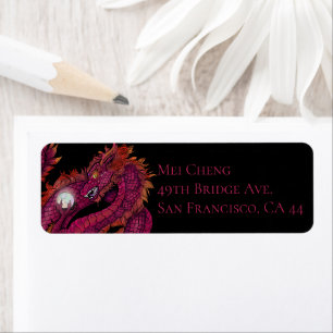Dragon rouge avec perle