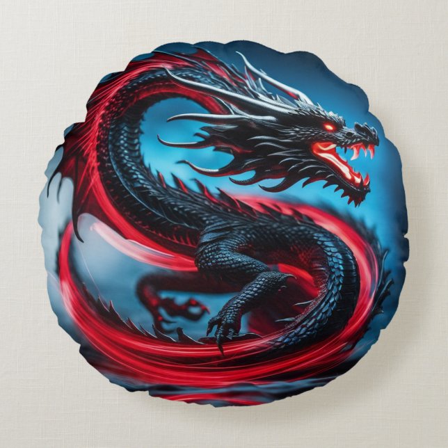 Dragon Round Pillow (Front)