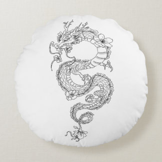 Dragon Round Pillow