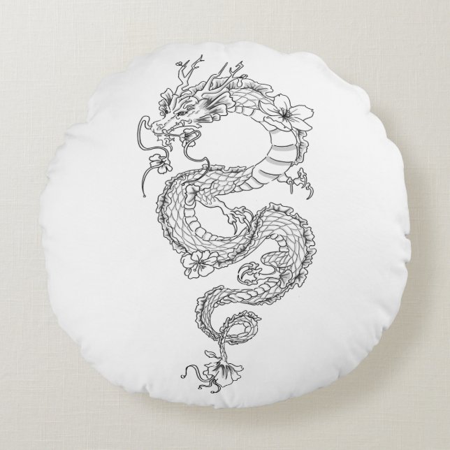 Dragon Round Pillow (Front)