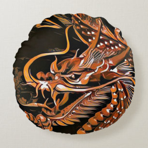 Dragon Round Pillow