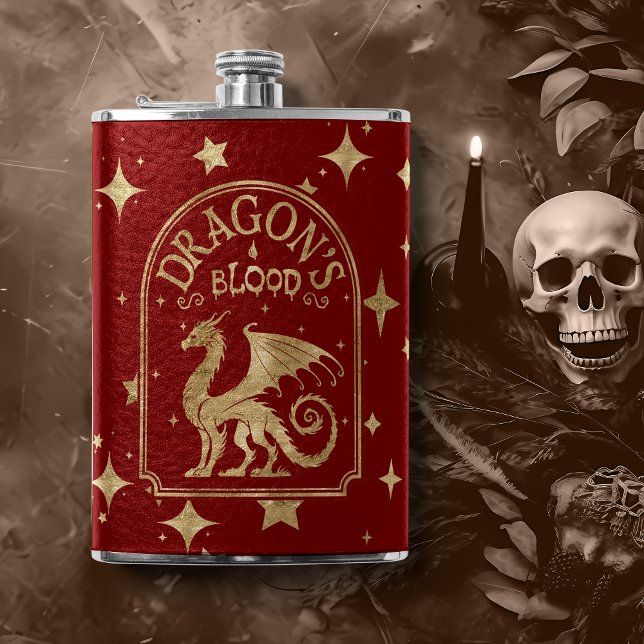 Dragon’s Blood Red and Gold Hip Flask (Creator Uploaded)