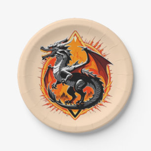 Dragon’s Wrath: The Samurai Awakens / Vintage Art Paper Plate