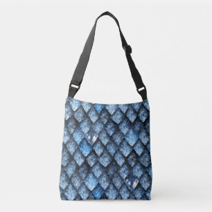 Dragon scales / blue gems crossbody bag