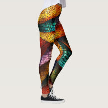 Dragon Scales Elegance: Stylish Leggings with Mesm