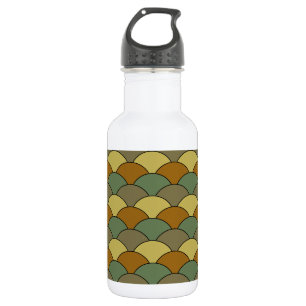 Dragon Scales, Fans, Waves, Seigaiha, Camouflage 532 Ml Water Bottle