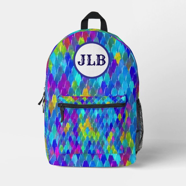 Dragon Scales Printed Backpack (Front)