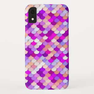 "Dragon Scales" - purple. hot pink and peach iPhone XR Case