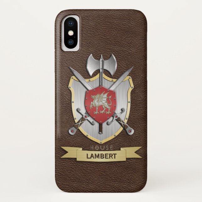 Dragon Sigil Battle Crest Brown Case-Mate iPhone Case (Back)