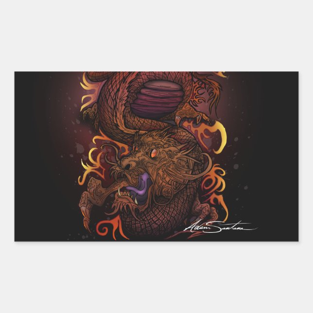 Dragon (Signature Design) Sticker (Front)