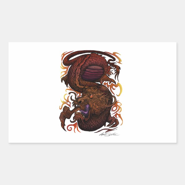 Dragon (Signature Design) Sticker (Front)