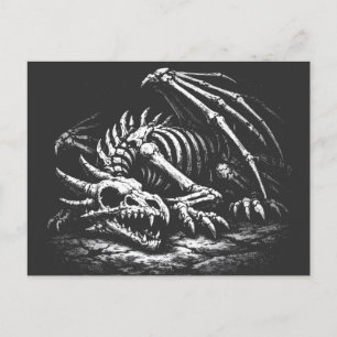 Dragon Skeleton — by BurnsInHell Postcard