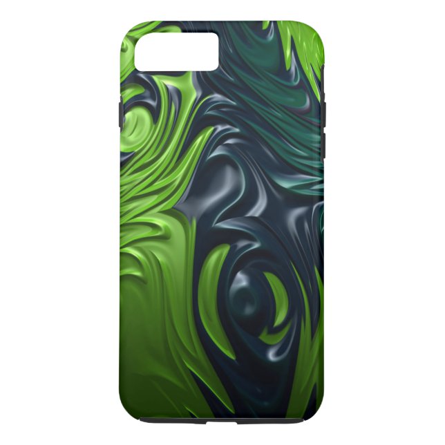 Dragon Skin Blue Green Armour Style Fractal Art Case-Mate iPhone Case (Back)